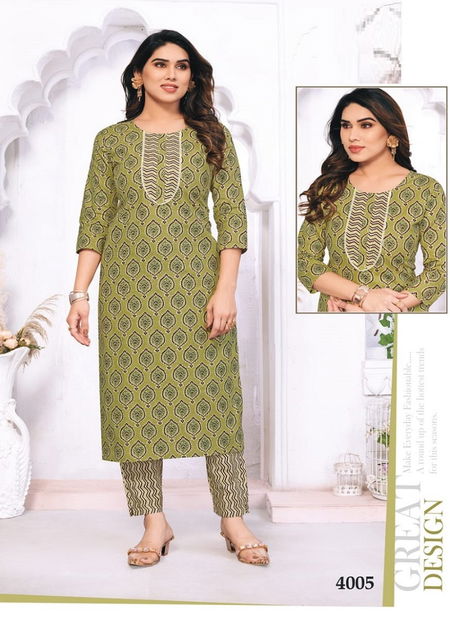 Laado Kavya Vol 4 Cotton Printed Kurti With Bottom Catalog
 Catalog